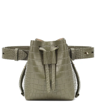 Shop Nanushka Minee Faux-leather Belt Bag In Green