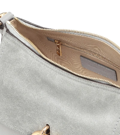 Shop See By Chloé Joan Small Leather Shoulder Bag In Grey