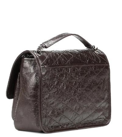 Shop Saint Laurent Niki Medium Leather Shoulder Bag In Brown