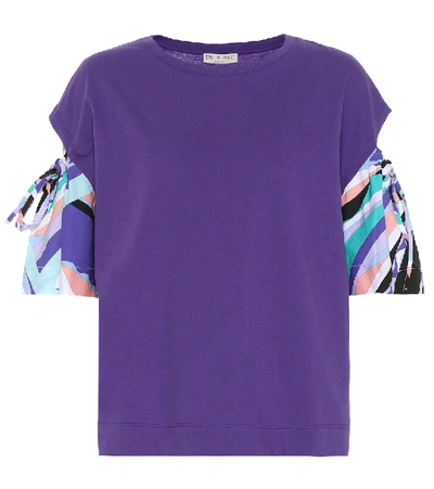 Shop Emilio Pucci Cotton T-shirt In Purple