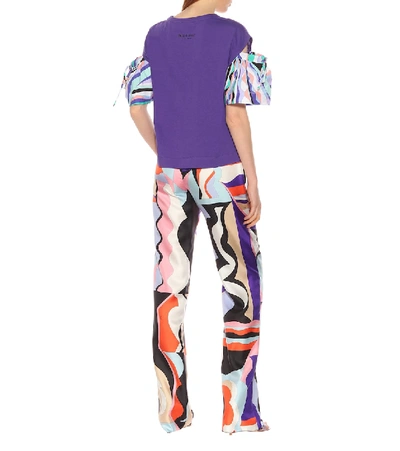 Shop Emilio Pucci Cotton T-shirt In Purple