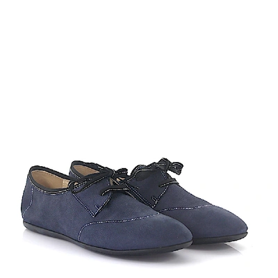 Shop Agl Attilio Giusti Leombruni Lace Up Shoes D519008 Calfskin In Blau