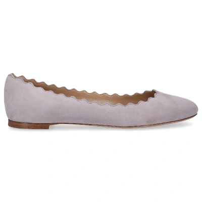 Shop Chloé Classic Ballet Flats Lauren In Grey