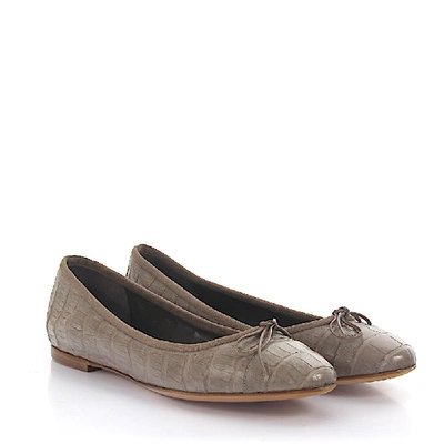 Shop Unützer Classic Ballet Flats In Grey