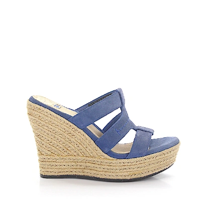 Shop Ugg Wedge Sandals Tawnie Blue In Blau