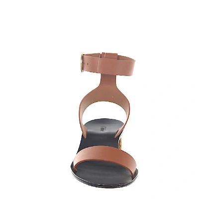 Shop Chloé Strappy Sandals In Brown