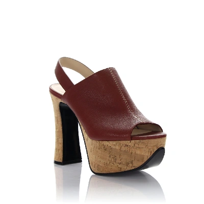 Shop Chloé Slingback Pumps Angel In Brown