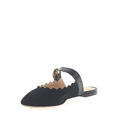 Shop Chloé Ankle Strap Ballet Flats In Black