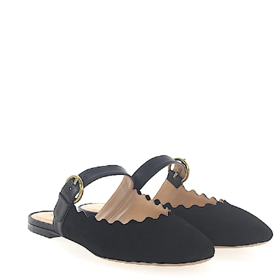 Shop Chloé Ankle Strap Ballet Flats In Black