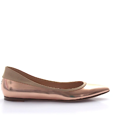 Shop Gianvito Rossi Ballet Flats G20903 In Beige