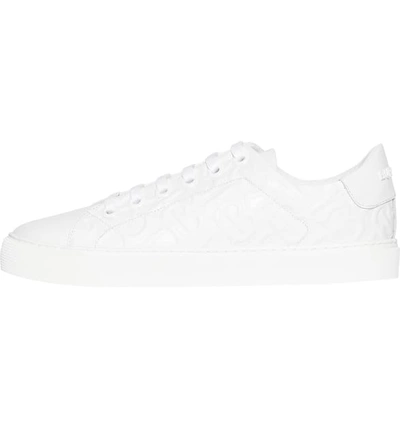 Shop Burberry Albridge Monogram Sneaker In Optic White