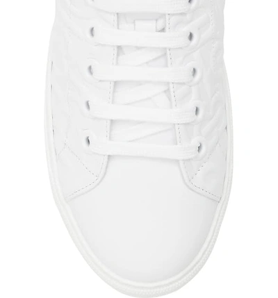 Shop Burberry Albridge Monogram Sneaker In Optic White