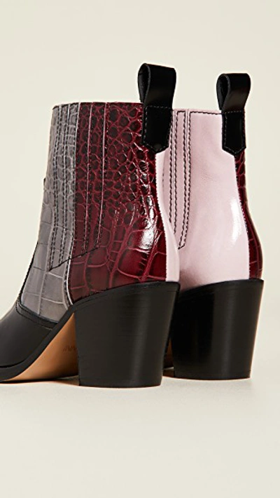 Shop Ganni Western Boots In Port Royale