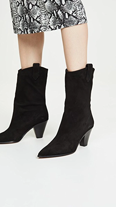 Shop Aquazzura 70mm Boogie Cowboy Booties In Black