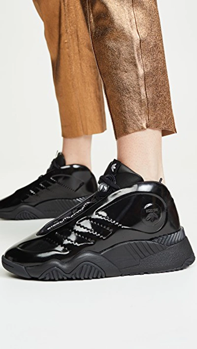 Adidas Originals By Alexander Wang Aw Futureshell High Top Leather Sneakers  In Platin Met S16/ Plat | ModeSens