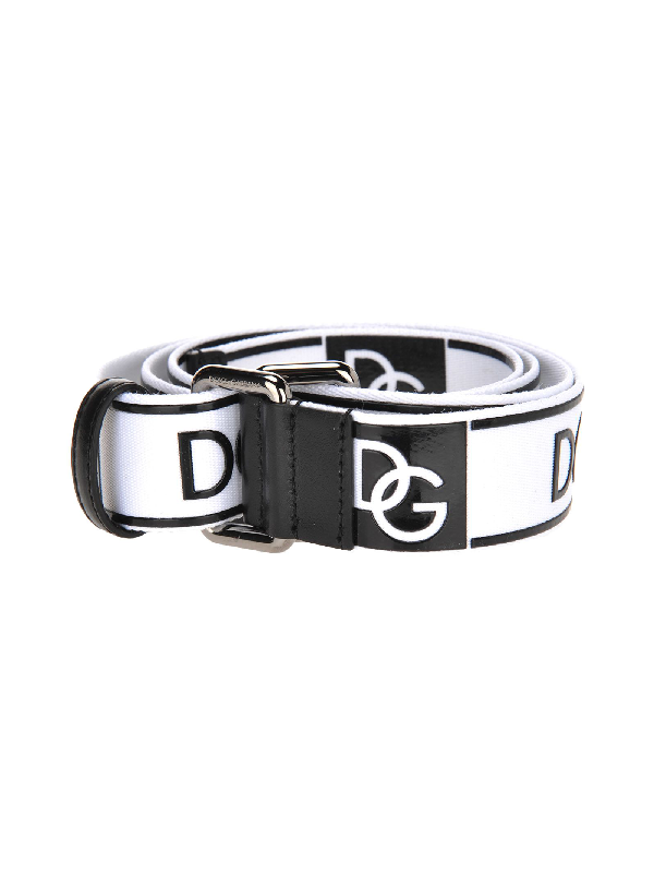 white dolce and gabbana belt