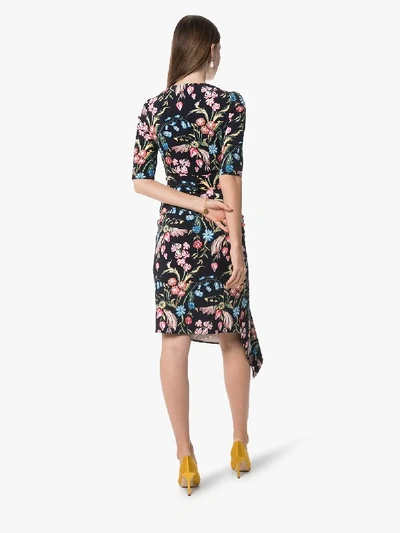 Shop Peter Pilotto Floral Print Cady Dress In Multicolour