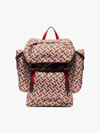 Shop Burberry Rucksack Mit Logos In Red