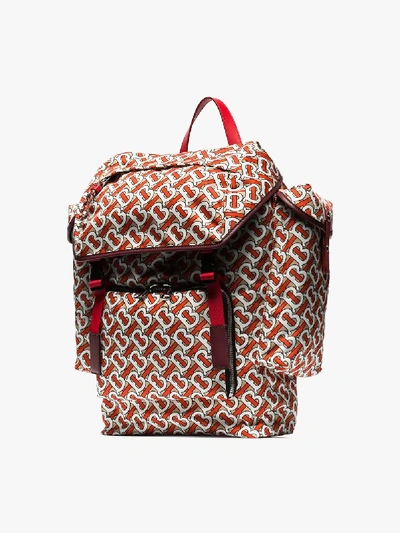 Shop Burberry Rucksack Mit Logos In Red