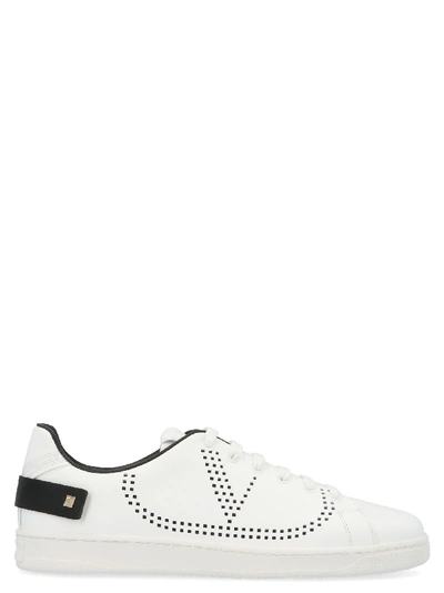 Shop Valentino Net Shoes In White