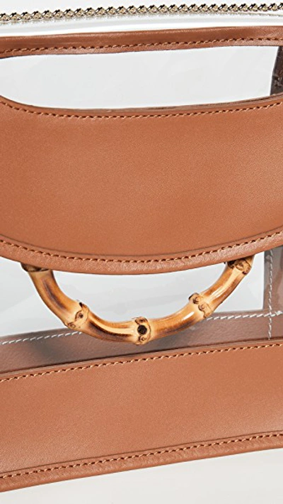 Shop Loeffler Randall Marla Square Shoulder Bag In Cognac/clear