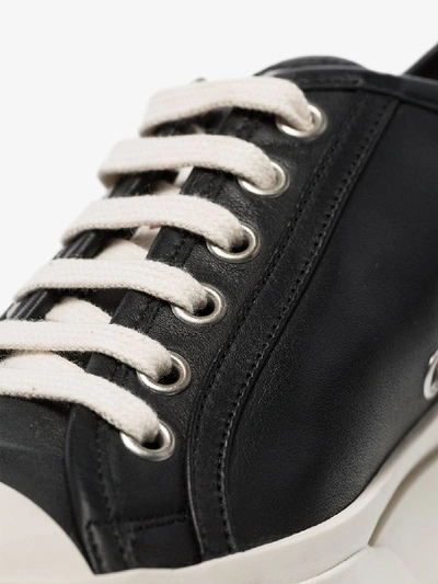Shop Marni Black Leather 20 Chunky Sneakers In 00n99 Black