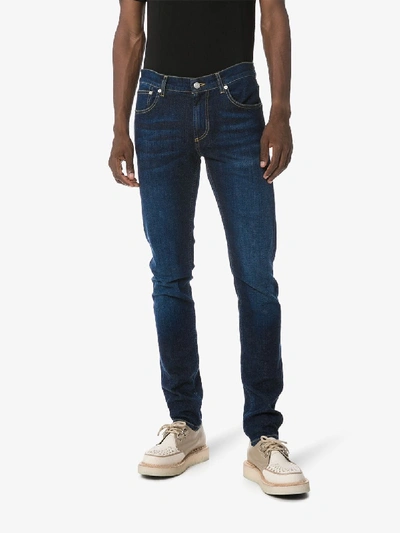 Shop Alexander Mcqueen Slim Fit Jeans In Blue