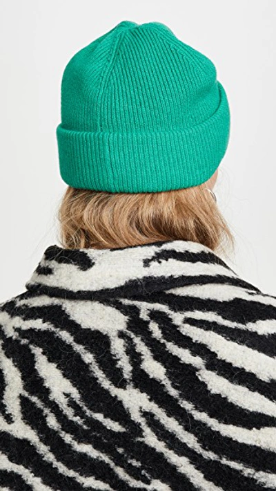 Shop Acne Studios Kansy Beanie Hat In Bright Green