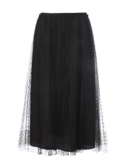 Shop Red Valentino Soft Point Plisse Tulle In No Black