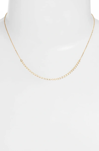 Shop Argento Vivo Caged Crystal Frontal Necklace In Gold/ Clear