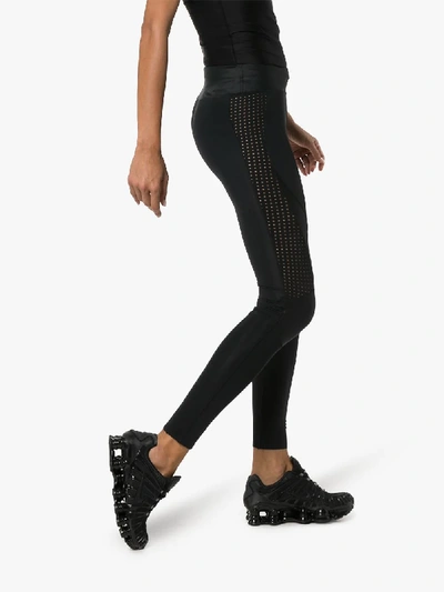 Shop Charli Cohen Laser-cut Stretch Leggings In Black