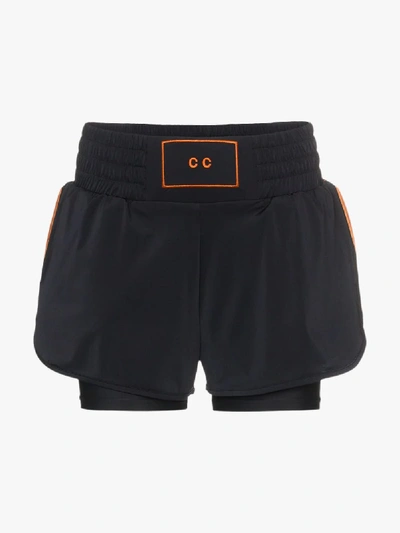 Shop Charli Cohen Contender Layered Shorts In Black