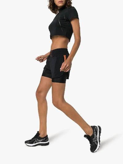 Shop Charli Cohen Contender Layered Shorts In Black