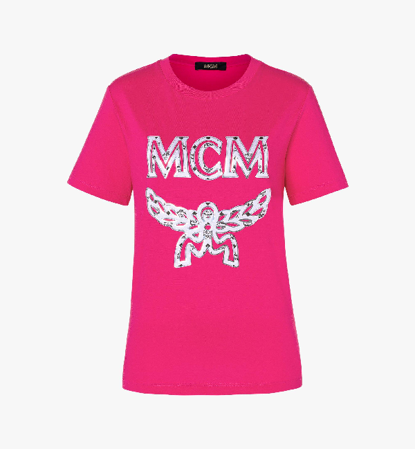 Mcm Women's Classic Logo T-shirt In Qs00s Sugar Pink | ModeSens