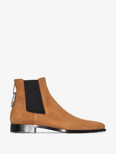 Shop Givenchy Brown Loop Chelsea Suede Boots