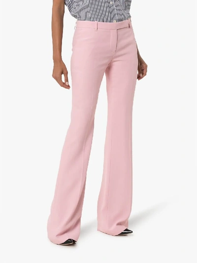 Shop Alexander Mcqueen Skinny Bootcut Trousers In Pink