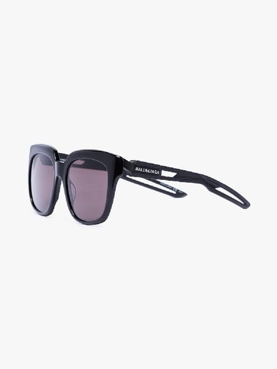 Shop Balenciaga Eyewear Eckige Sonnenbrille In Black