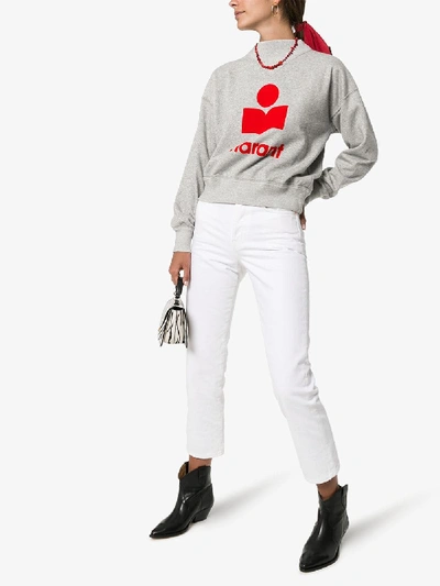 Shop Isabel Marant Étoile Moby Logo Sweatshirt In Grey
