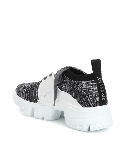 Shop Givenchy Jaw Knit Sneakers In Grey