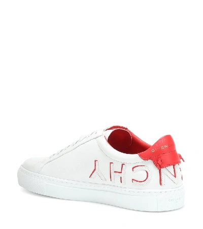 Shop Givenchy Urban Knots Leather Sneakers In White