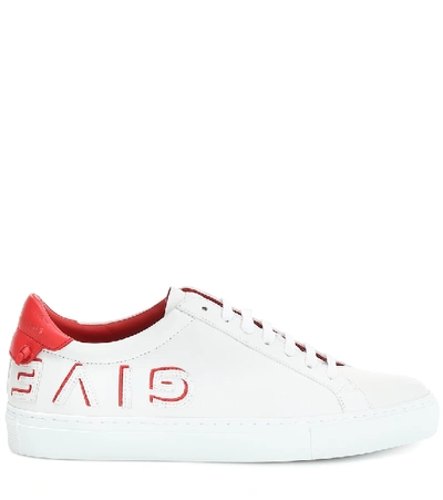 Shop Givenchy Urban Knots Leather Sneakers In White