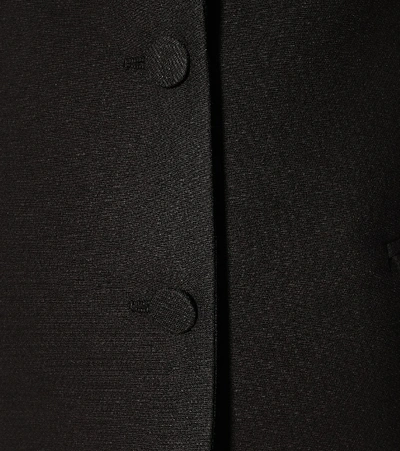 Shop Valentino Wool And Silk Blazer In Black