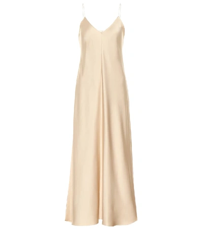 Shop The Row Guinevere Silk-satin Slip Dress In Beige