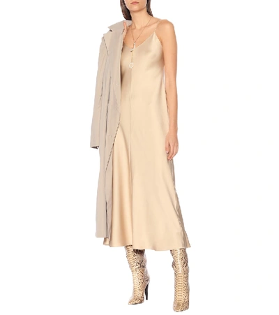 Shop The Row Guinevere Silk-satin Slip Dress In Beige
