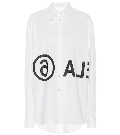 Shop Mm6 Maison Margiela Cotton Shirt In White