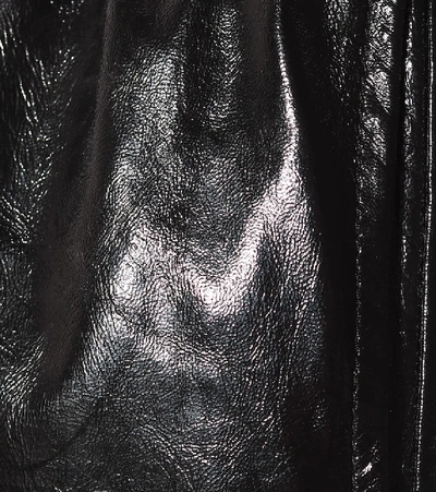 Mm6 Maison Margiela High-rise Cropped Leather Pants In Black