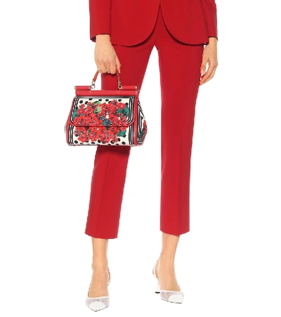 Shop Dolce & Gabbana Siciliy Medium Leather Shoulder Bag In Red