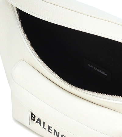 Shop Balenciaga Everyday Logo Leather Belt Bag In White