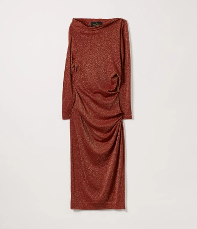 Shop Vivienne Westwood Taxa Dress Rust