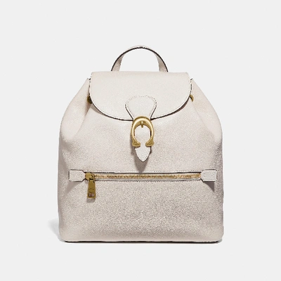 Shop Coach Evie Backpack In Chalk/brass
